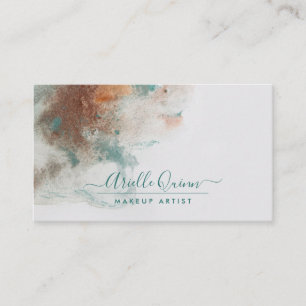 Abstract Ethereal Watercolor Makeup Artist  Business Card