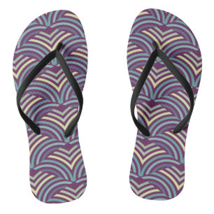 Abstract ethnic background 2 flip flops