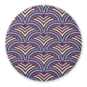 Abstract ethnic background ceramic knob