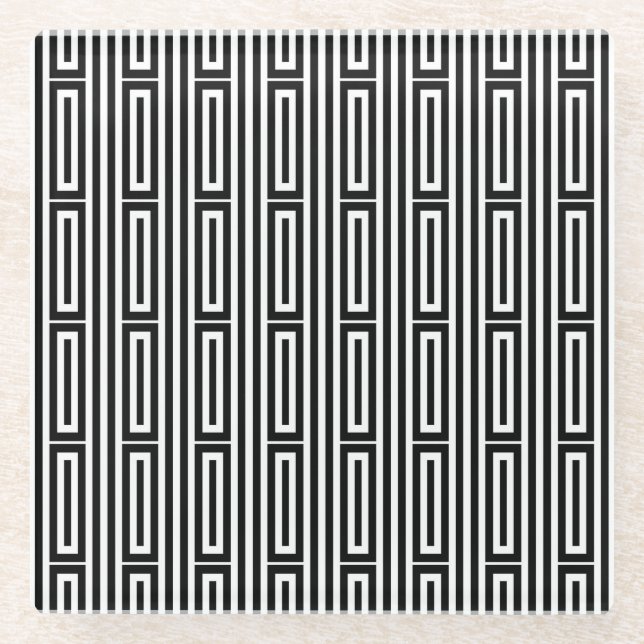 Abstract ethnic background glass coaster (Front)