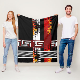 Abstract , ethnic, creative fleece blanket