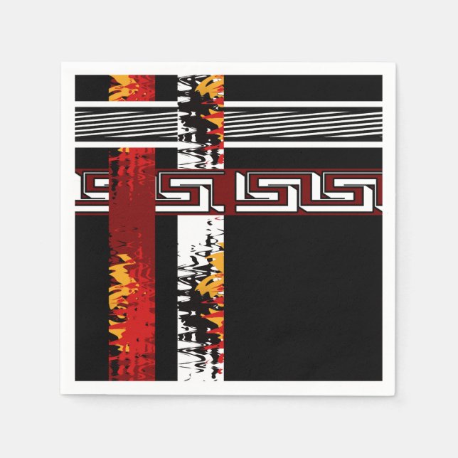 Abstract , ethnic, creative napkin (Front)