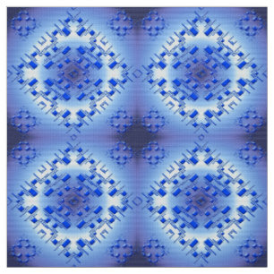 abstract ethnic geometric blue pattern. fabric
