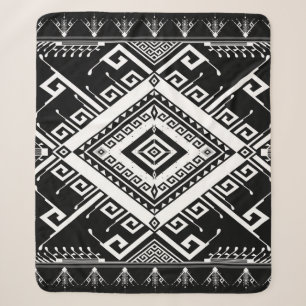 Abstract ethnic geometric pattern background desig sherpa blanket