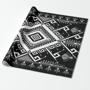 Abstract ethnic geometric pattern background desig wrapping paper