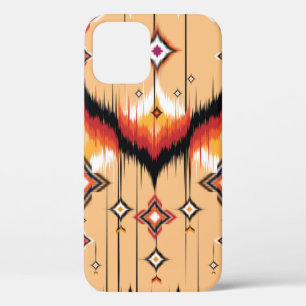 Abstract ethnic geometric pattern design, Ikat geo iPhone 12 Case