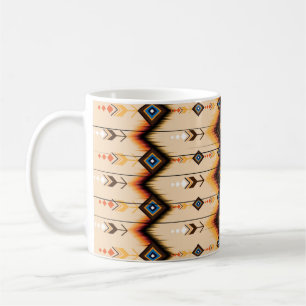 Abstract ethnic geometric pattern design, vintage, coffee mug