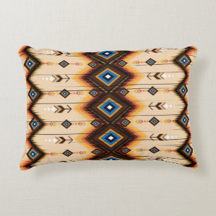 Abstract ethnic geometric pattern design, vintage, decorative cushion