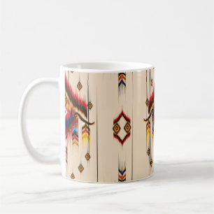 Abstract ethnic geometric pattern, Ikat geometric  Coffee Mug
