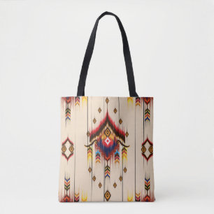 Abstract ethnic geometric pattern, Ikat geometric  Tote Bag