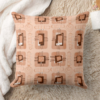 Abstract Ethnic Matrix - Dusty Coral Cushion