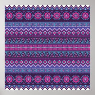 Abstract ethnic stripe pattern, ornamental vintag poster