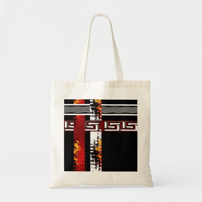 Abstract , ethnic tote bag (Front)