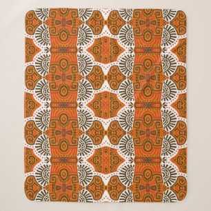 Abstract ethnic: trendy vintage boho. sherpa blanket