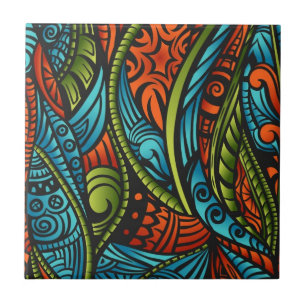 Abstract ethnic wallpaper tile