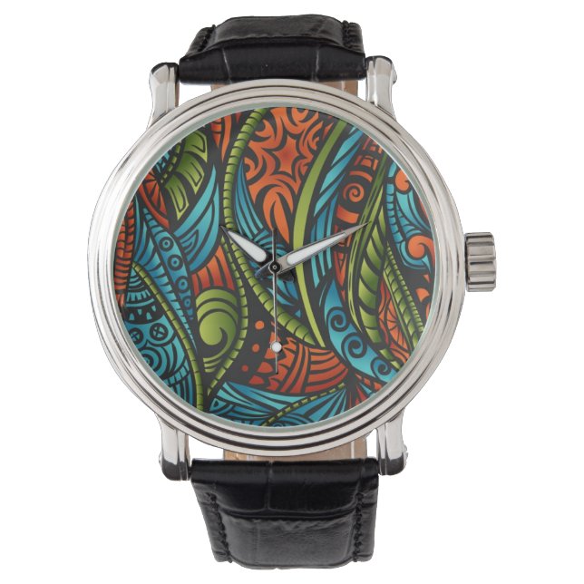 Abstract ethnic wallpaper watch (Front)