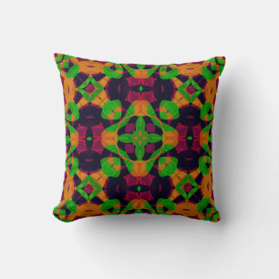 Abstract ethno kaleidoscopic ornamental print mode cushion