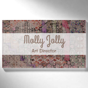 Abstract Ethno Pattern - Folklore Art 1 Name Tag