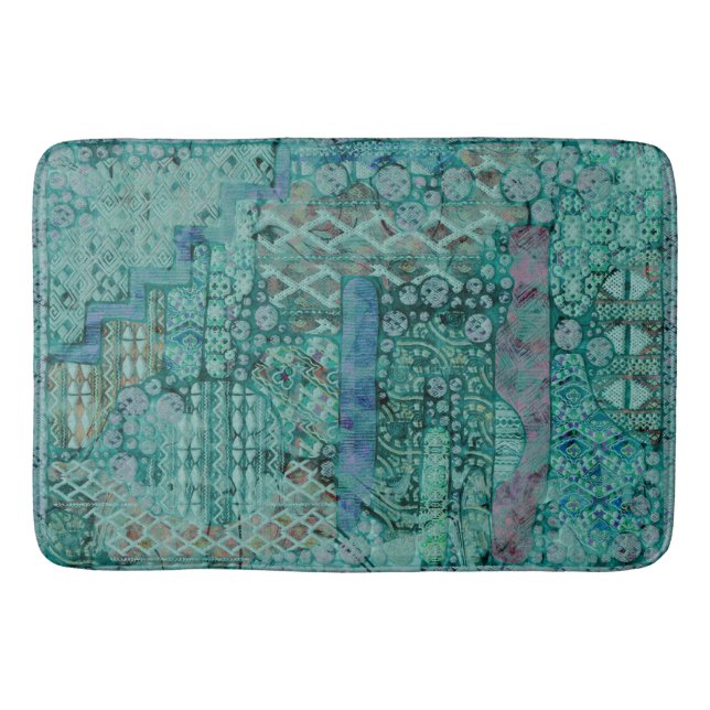 Abstract Ethno Pattern - Folklore Art 2 Bath Mat (Front)