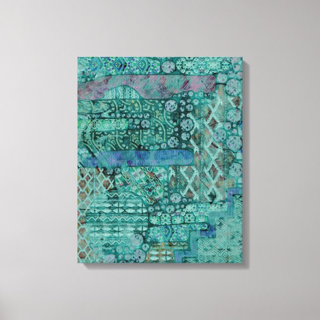 Abstract Ethno Pattern - Folklore Art 2 Canvas Print (Front)