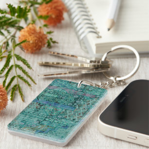 Abstract Ethno Pattern - Folklore Art 2 Key Ring