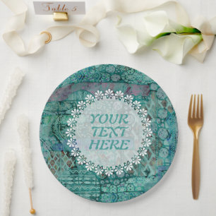 Abstract Ethno Pattern - Folklore Art 2 Paper Plate