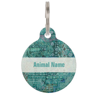 Abstract Ethno Pattern - Folklore Art 2 Pet Tag