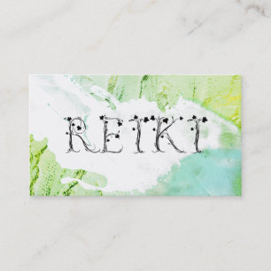 *~* Abstract Exciting Paint Strokes REIKI Ivy Business Card