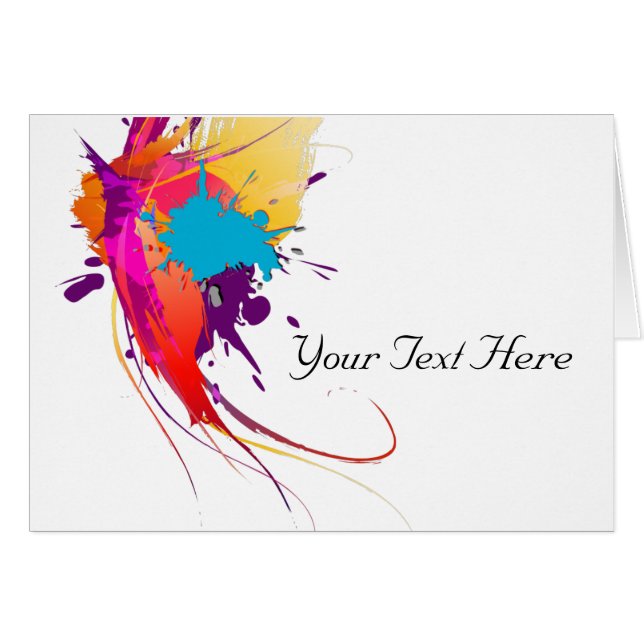 Abstract Exotic Butterfly Paint Splatters (Front Horizontal)
