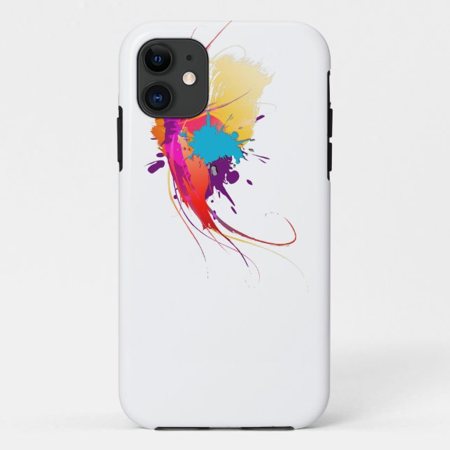 Abstract Exotic Butterfly Paint Splatters Case-Mate iPhone Case (Back)