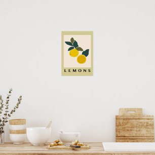 Abstract Exotic Fruit Boho Poster