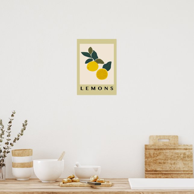 Abstract Exotic Fruit Boho  Poster (Kitchen)