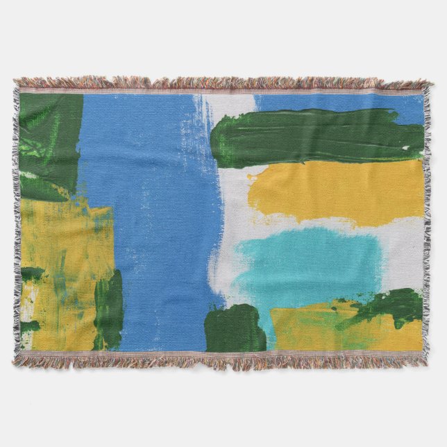 Abstract Expression #3 by Michael Moffa Throw Blanket (Front)