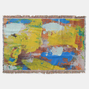 Abstract Expression #8 by Michael Moffa Throw Blanket