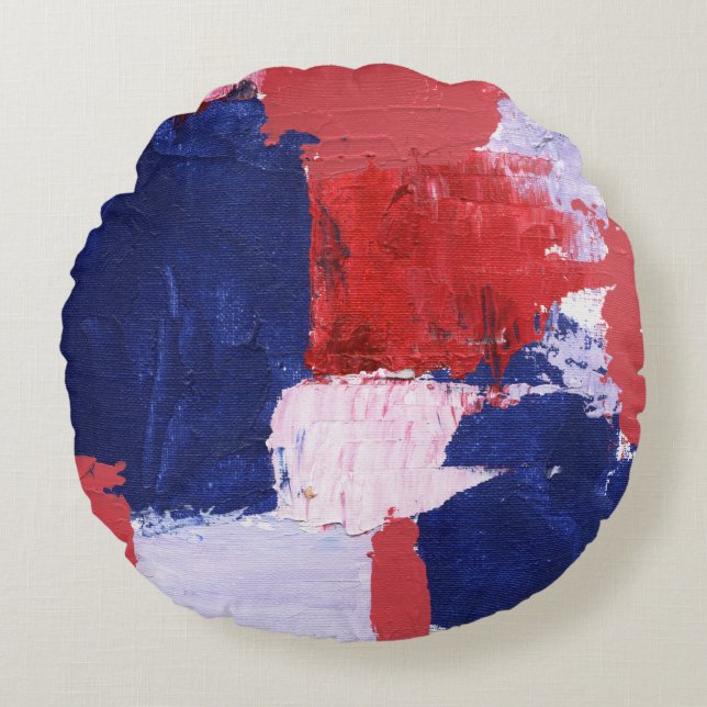 Abstract Expression No. 2 by Michael Moffa Round Cushion (Front)