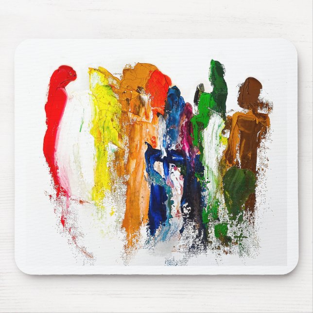 Abstract Expression of Human Figures in Motion Mouse Mat (Front)