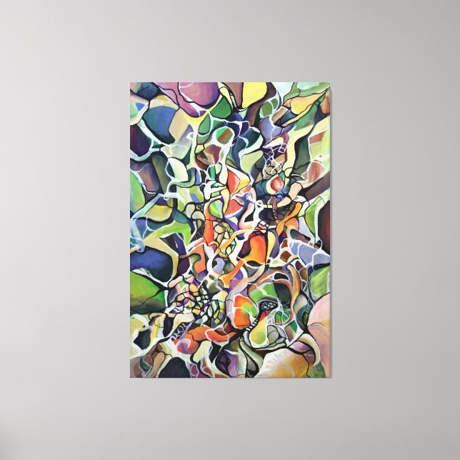 Abstract Expressionism Chaos Theory Watercolor Canvas Print (Front)