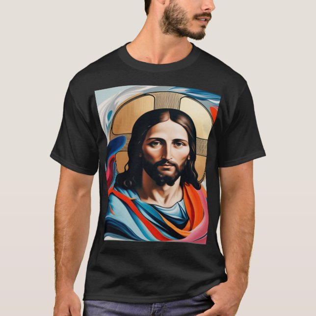 Abstract expressionism images of Jesus on aT-Shirt T-Shirt (Front)