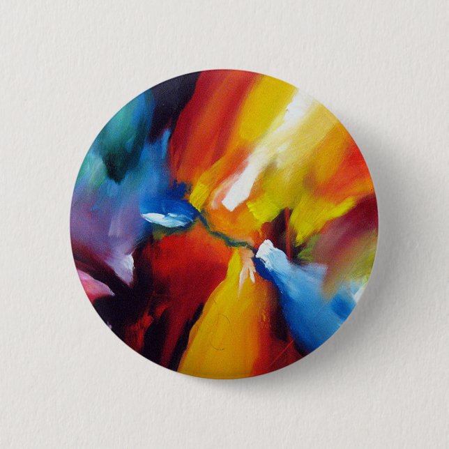 Abstract Expressionism Painting 6 Cm Round Badge (Front)