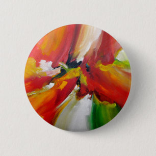 Abstract Expressionism Painting 6 Cm Round Badge