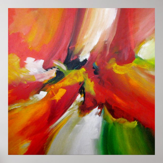 Abstract Expressionism Painting by Serdar Hizli Poster (Front)