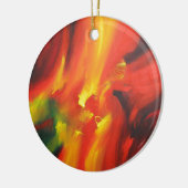 Abstract Expressionism Painting Ceramic Tree Decoration (Left)