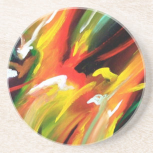 Abstract Expressionism Painting Coaster