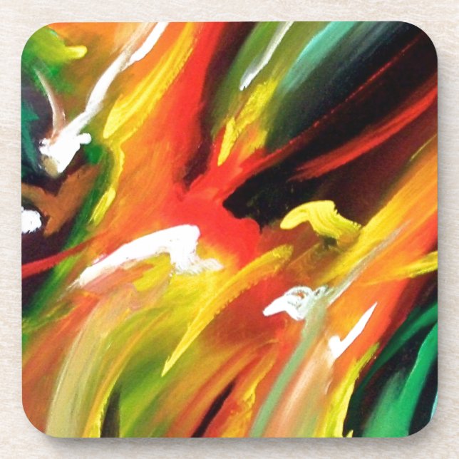 Abstract Expressionism Painting Coaster (Front)