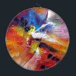 Abstract Expressionism Painting Dartboard<br><div class="desc">Abstract expressionism Painting in red,  yellow,  blue</div>