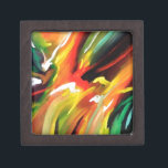 Abstract Expressionism Painting Gift Box<br><div class="desc">Yellow Green Red Blue Abstract Expressionism Painting</div>