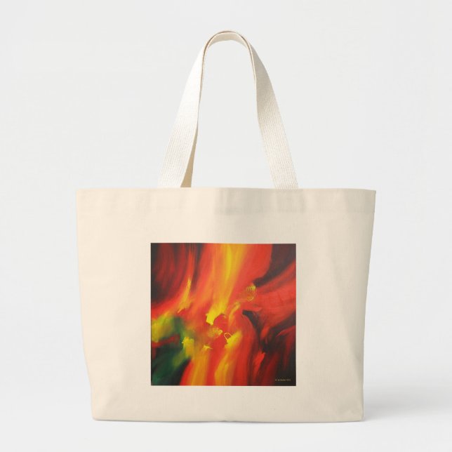 Abstract Expressionism Painting Large Tote Bag (Front)