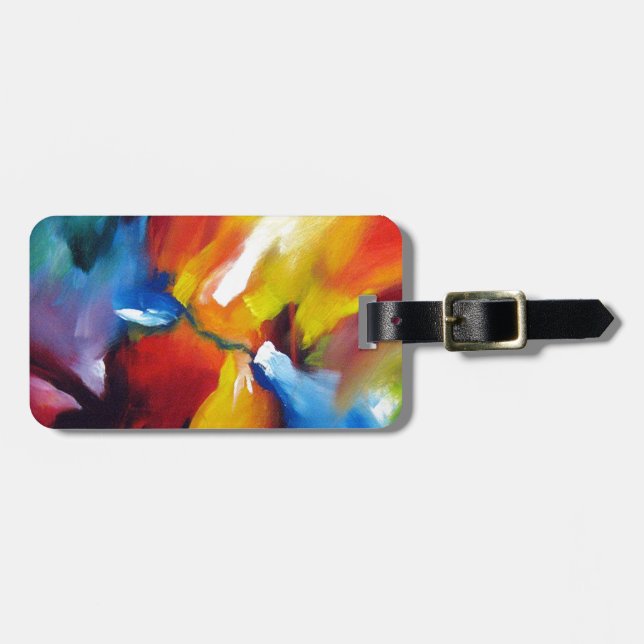Abstract Expressionism Painting Luggage Tag (Front Horizontal)