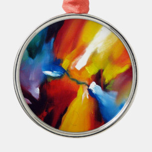 Abstract Expressionism Painting Metal Tree Decoration