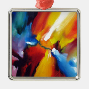 Abstract Expressionism Painting Metal Tree Decoration